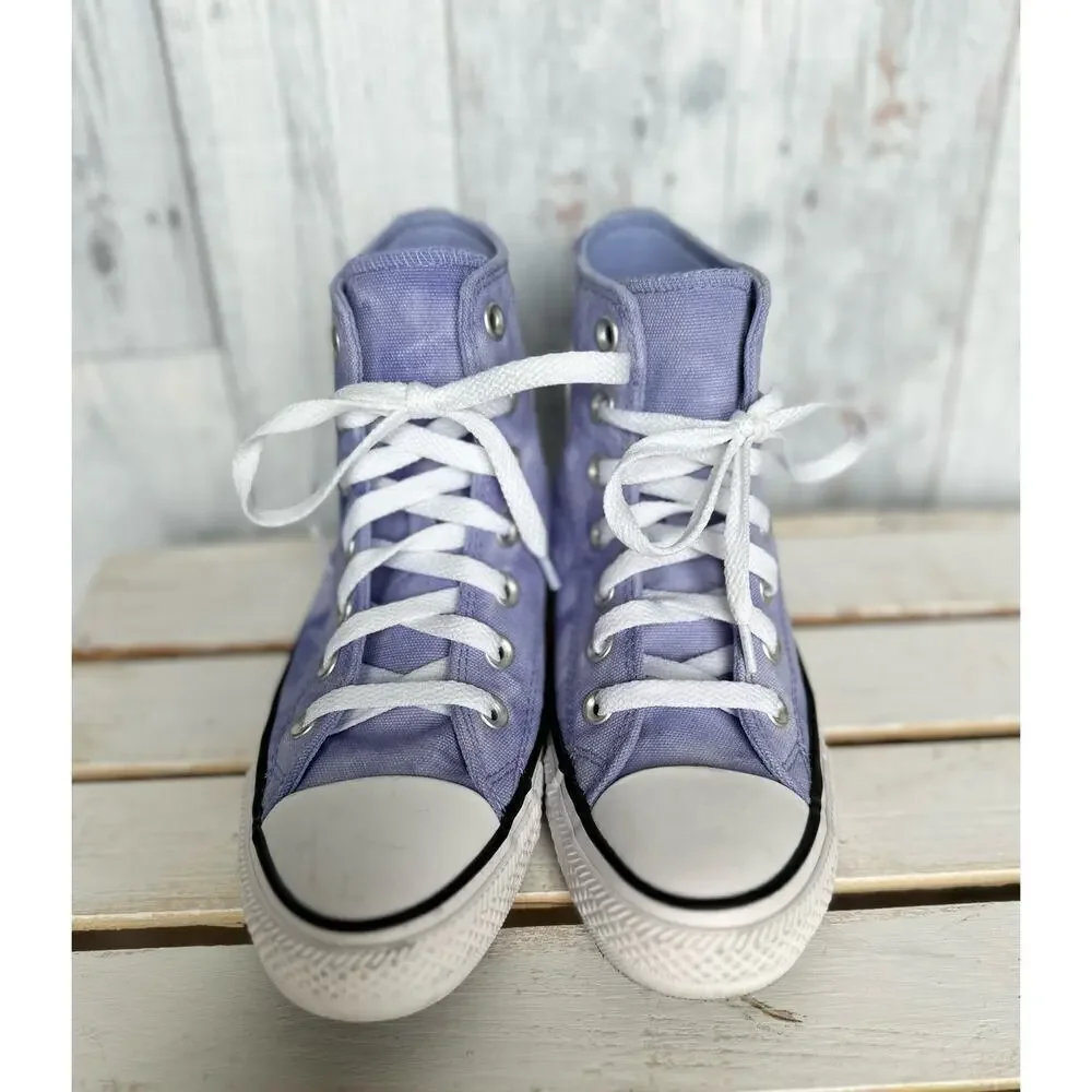 Converse Chuck Taylor All Star Hi Top Unisex Sneakers Ultra Violet/Tie Dye Sz 5